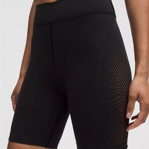 lululemon athletica Black High-Rise Perforated Bike Shorts